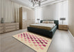 Patterned Golden Blonde Gold Rug in a Bedroom, pat2031brn