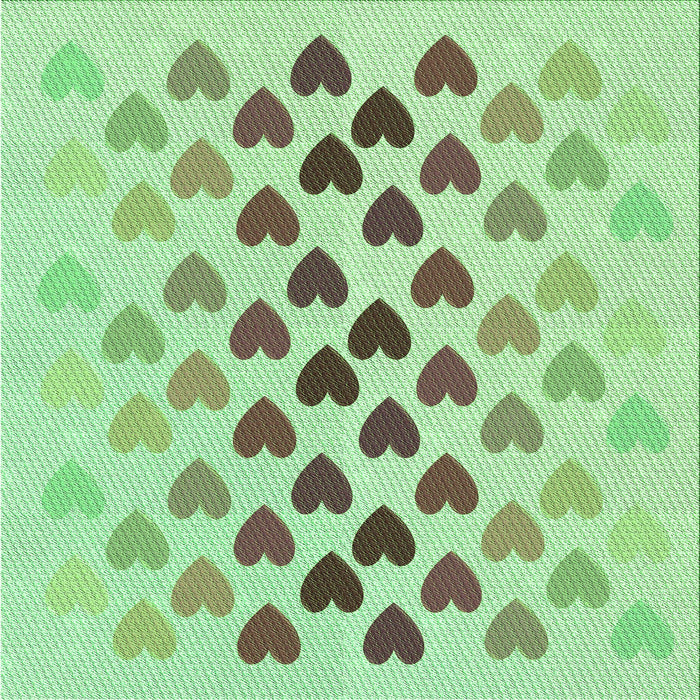 Round Patterned Green Rug, pat2031grn