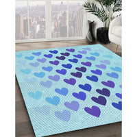 Patterned Blue Rug, pat2031lblu