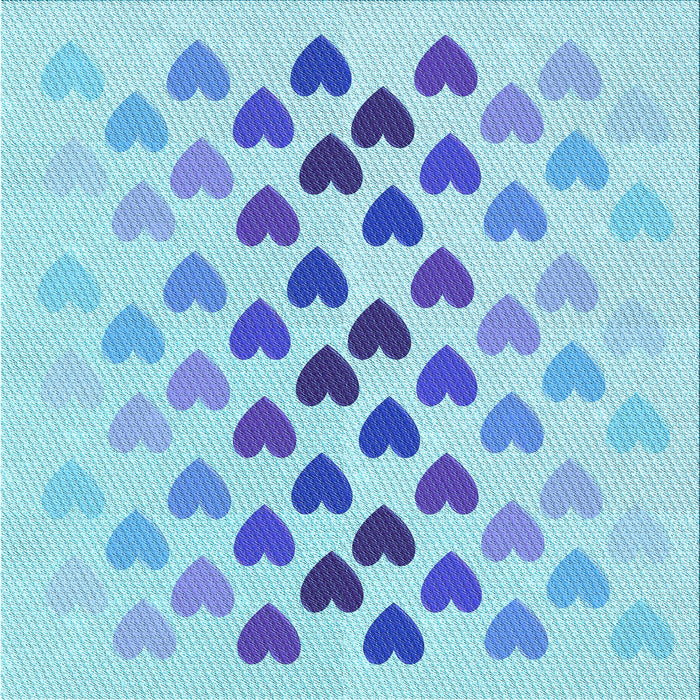 Round Patterned Blue Rug, pat2031lblu