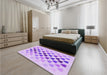 Patterned Purple Rug in a Bedroom, pat2031pur