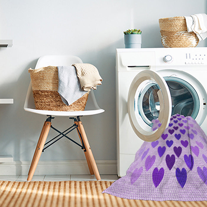 Machine Washable Transitional Purple Rug in a Washing Machine, wshpat2031pur