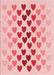 Machine Washable Transitional Pink Rug, wshpat2031rd