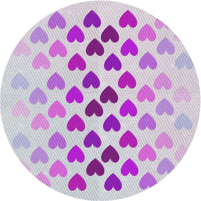 Sideview of Patterned Lavender Blue Novelty Rug, pat2031