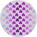 Sideview of Patterned Lavender Blue Novelty Rug, pat2031