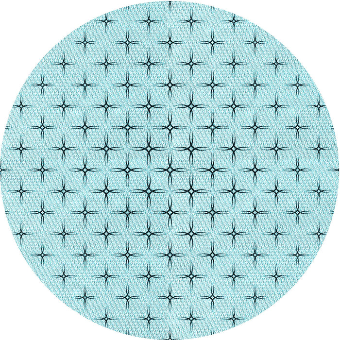 Square Patterned Electric Blue Rug, pat2032lblu