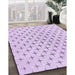Patterned Bright Lilac Purple Rug in Family Room, pat2032pur
