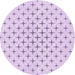 Square Machine Washable Transitional Bright Lilac Purple Rug in a Living Room, wshpat2032pur