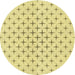 Square Machine Washable Transitional Sun Yellow Rug in a Living Room, wshpat2032yw