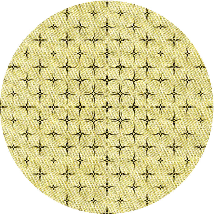Square Patterned Sun Yellow Rug, pat2032yw