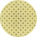 Square Patterned Sun Yellow Rug, pat2032yw