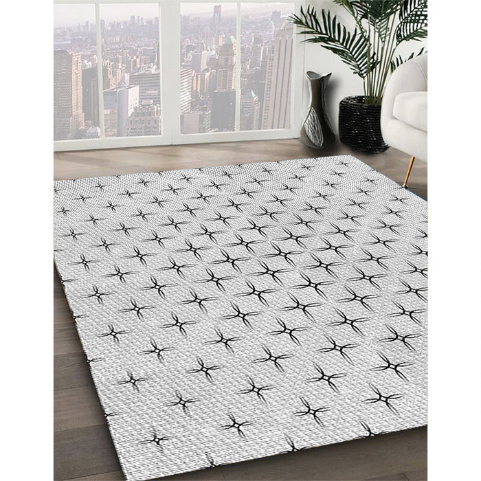 Patterned Off-White Novelty Rug in Family Room, pat2032