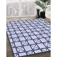 Patterned Lavender Blue Rug, pat2033blu