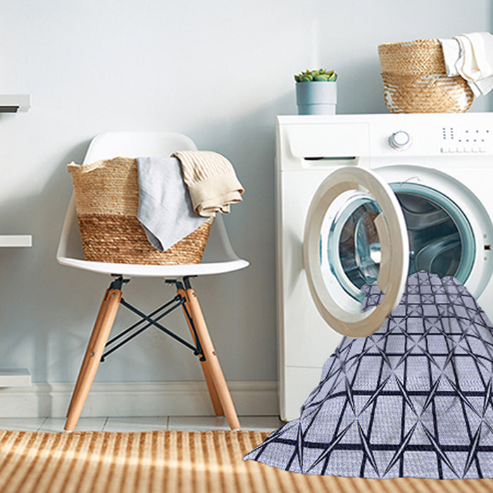 Machine Washable Transitional Lavender Blue Rug in a Washing Machine, wshpat2033blu