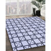 Patterned Lavender Blue Rug in Family Room, pat2033blu