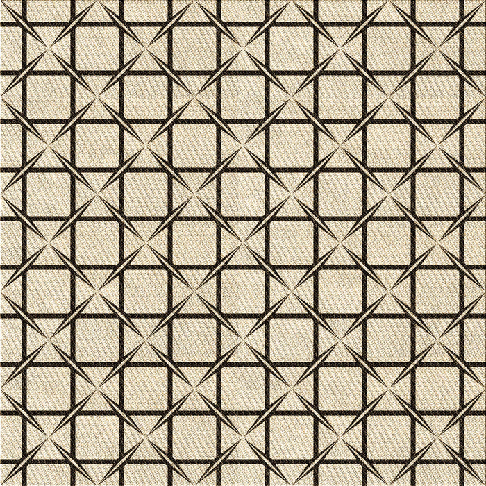 Round Patterned Wheat Beige Rug, pat2033brn