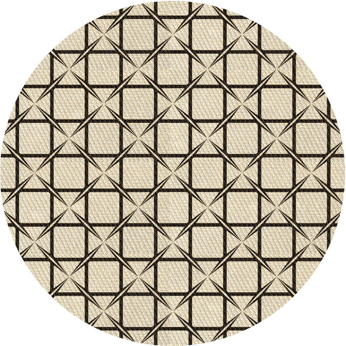 Square Patterned Wheat Beige Rug, pat2033brn