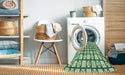 Machine Washable Transitional Mint Green Rug in a Washing Machine, wshpat2033grn