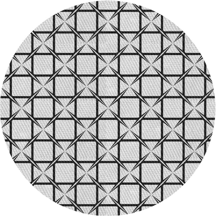 Square Patterned Platinum Gray Rug, pat2033gry