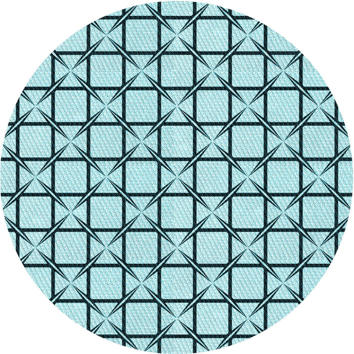 Square Machine Washable Transitional Aquamarine Stone Green Rug in a Living Room, wshpat2033lblu