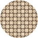 Square Patterned Sienna Brown Rug, pat2033org