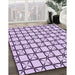 Patterned Purple Violet Purple Rug in Family Room, pat2033pur