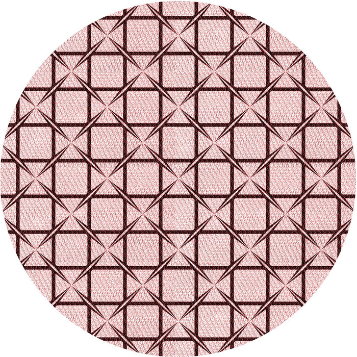Square Patterned Light Rose Pink Rug, pat2033rd