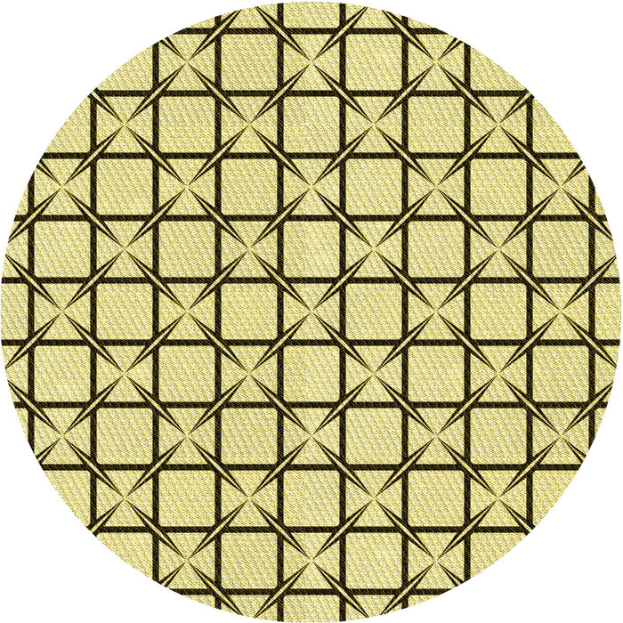 Square Machine Washable Transitional Mustard Yellow Rug in a Living Room, wshpat2033yw