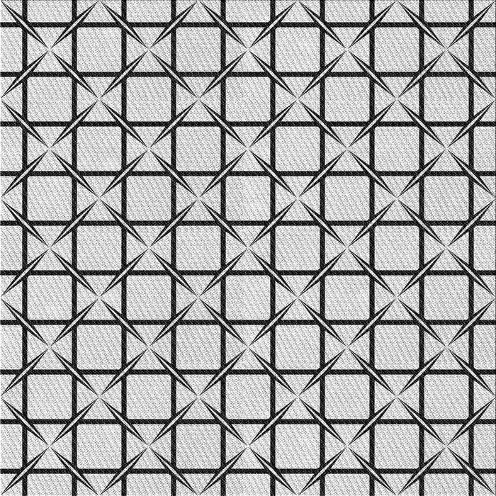 Square Patterned Carbon Gray Novelty Rug, pat2033