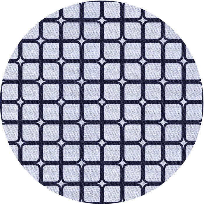 Square Patterned Blue Rug, pat2034blu