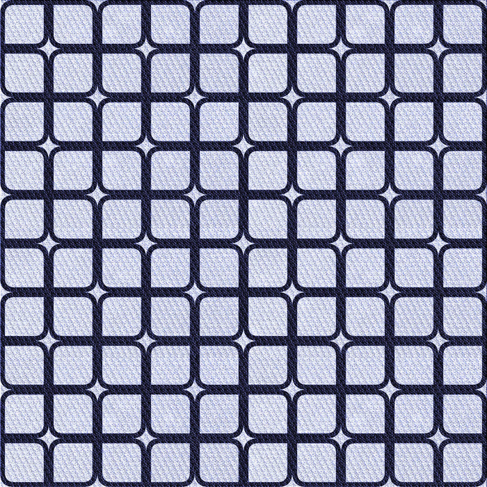 Round Patterned Blue Rug, pat2034blu