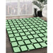 Patterned Mint Green Rug in Family Room, pat2034grn