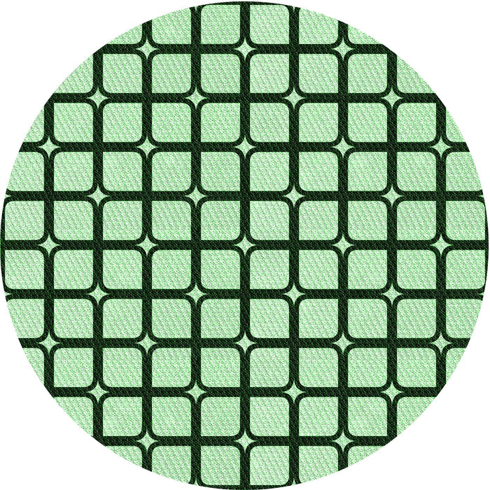 Square Patterned Mint Green Rug, pat2034grn