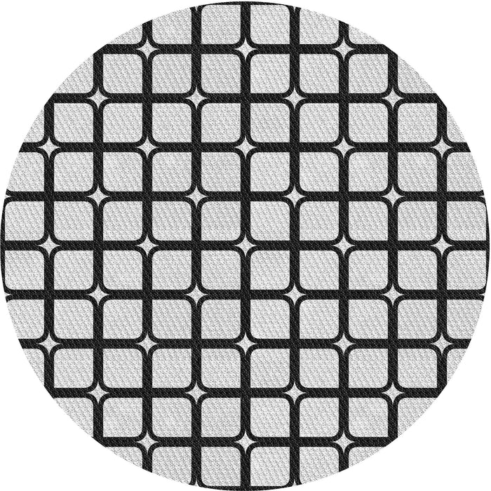 Square Patterned Platinum Gray Rug, pat2034gry