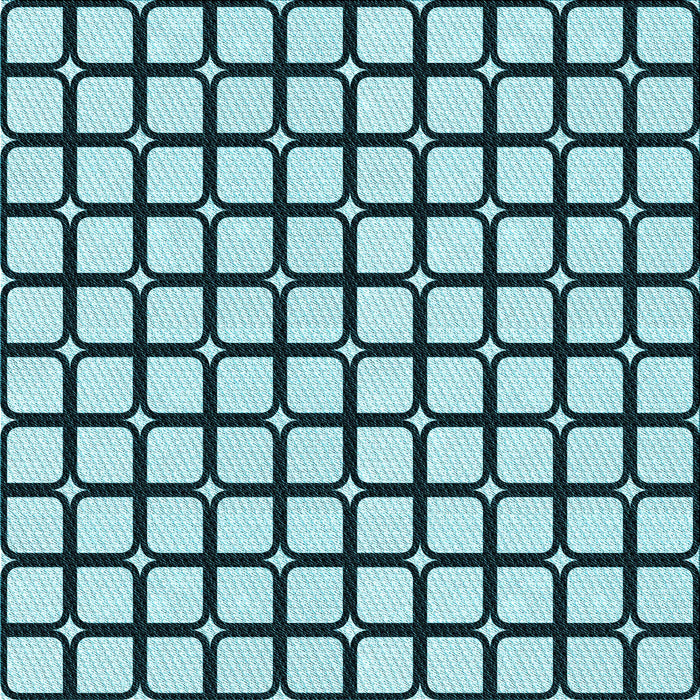 Round Patterned Blue Rug, pat2034lblu