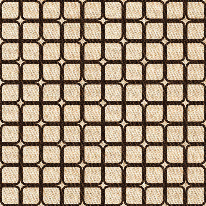 Round Patterned Deep Peach Orange Rug, pat2034org