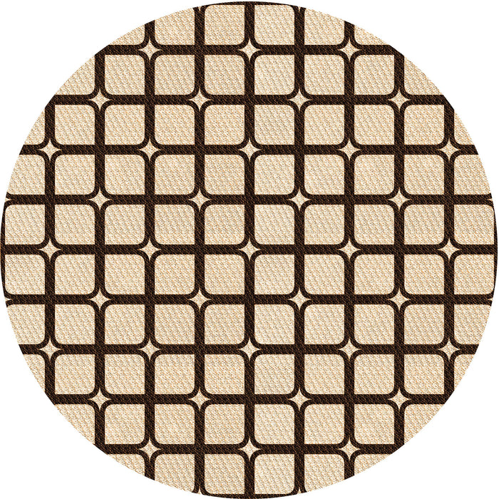 Square Machine Washable Transitional Deep Peach Orange Rug in a Living Room, wshpat2034org