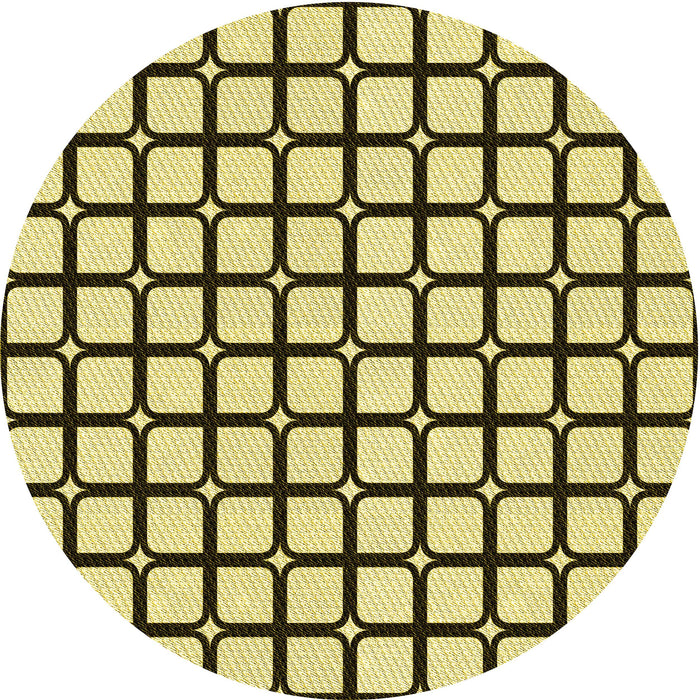 Square Machine Washable Transitional Mustard Yellow Rug in a Living Room, wshpat2034yw