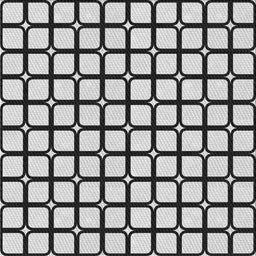 Square Patterned Light Black Novelty Rug, pat2034