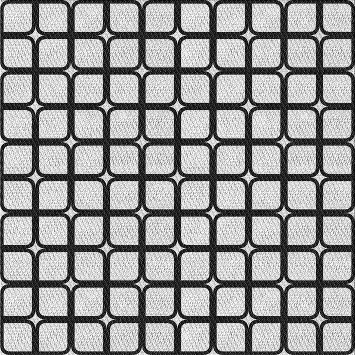 Square Patterned Light Black Novelty Rug, pat2034