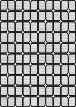 Patterned Light Black Novelty Rug, pat2034