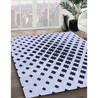 Patterned Lavender Blue Rug, pat2035blu