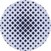 Square Patterned Lavender Blue Rug, pat2035blu