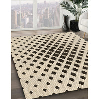 Patterned Wheat Beige Rug, pat2035brn