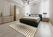 Patterned Wheat Beige Rug in a Bedroom, pat2035brn