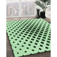 Patterned Mint Green Rug, pat2035grn