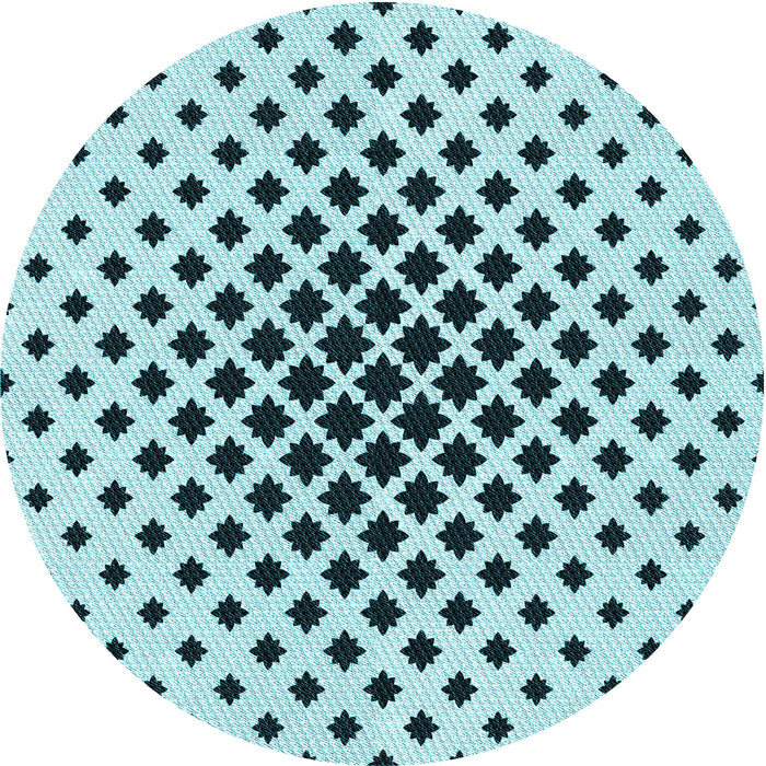 Square Machine Washable Transitional Aquamarine Stone Green Rug in a Living Room, wshpat2035lblu