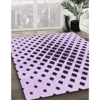 Patterned Purple Violet Purple Rug, pat2035pur