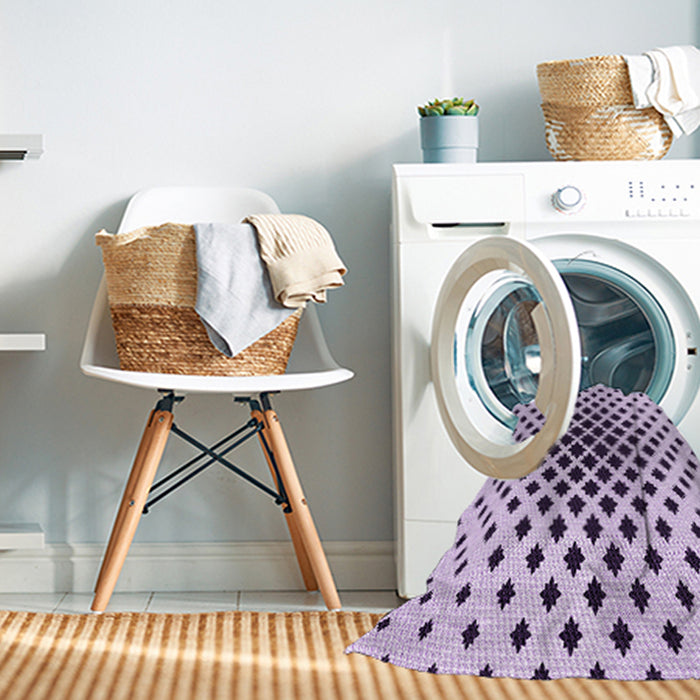 Machine Washable Transitional Purple Violet Purple Rug in a Washing Machine, wshpat2035pur