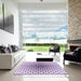 Square Patterned Purple Violet Purple Rug in a Living Room, pat2035pur